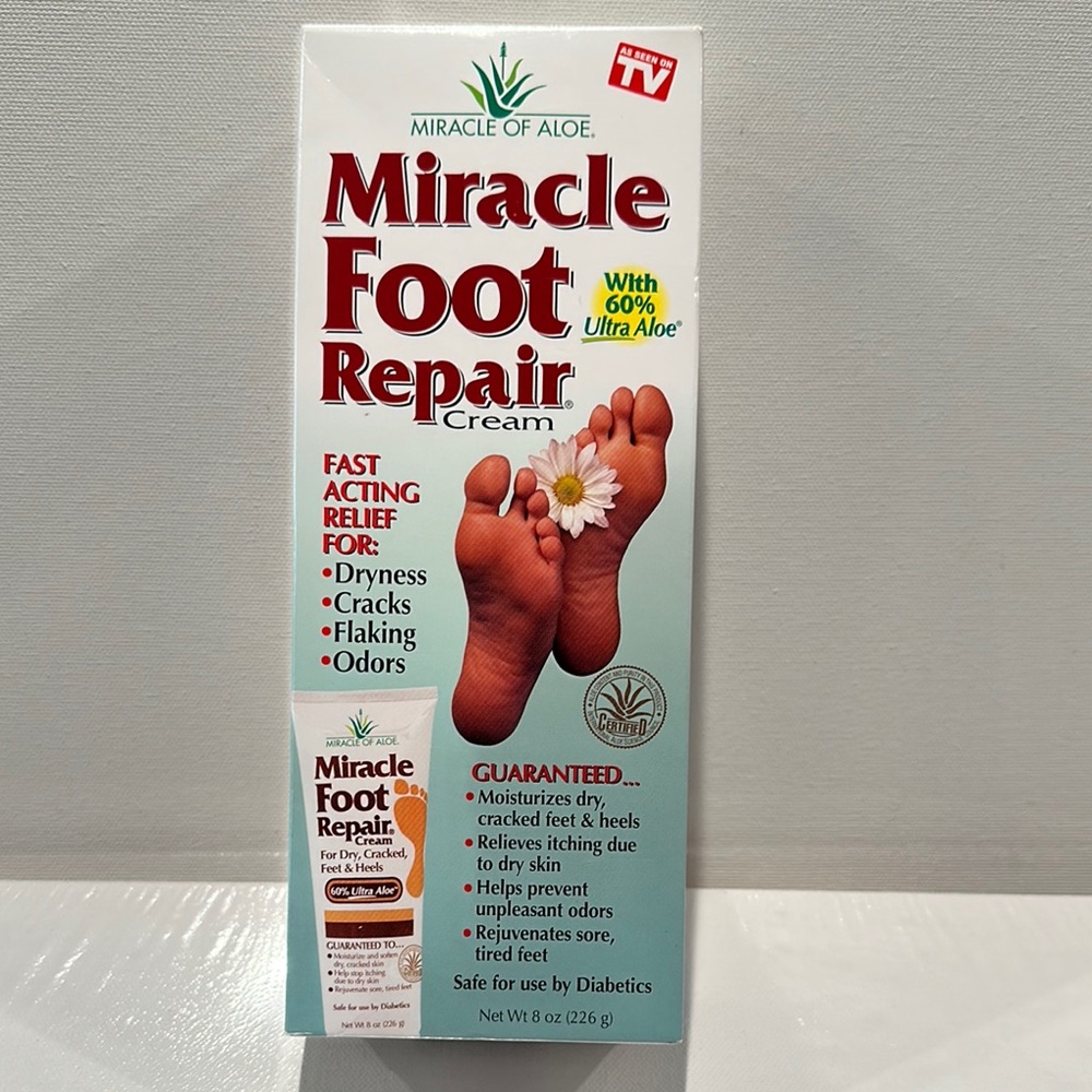 Miracle of Aloe Miracle Foot Repair Cream with 60% Ultra Aloe.